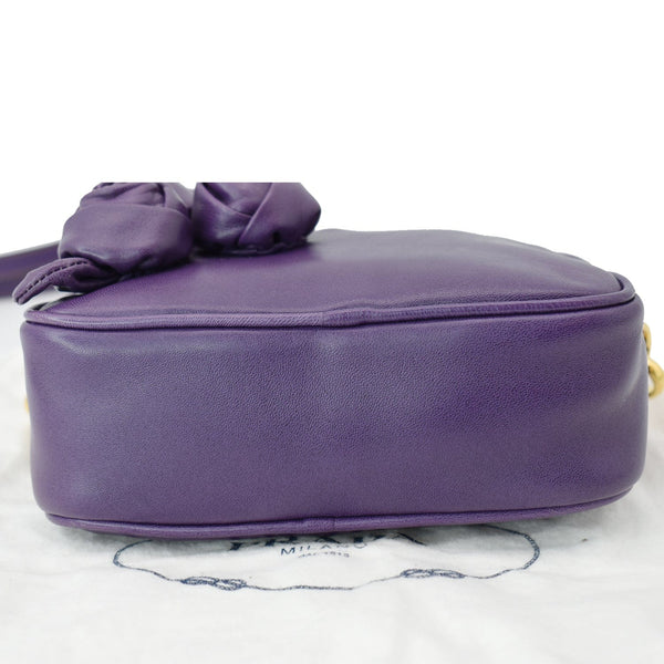 PRADA Nappa Rose Leather Crossbody Bag Viola