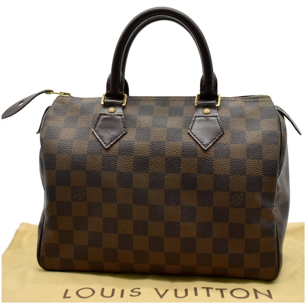 LOUIS VUITTON Speedy 25 Damier Ebene Satchel Bag Brown