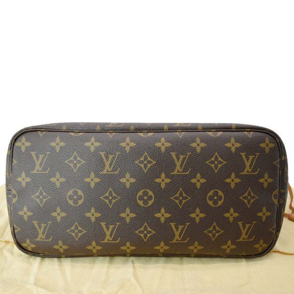 LOUIS VUITTON Neverfull MM Monogram Canvas Tote Bag Brown