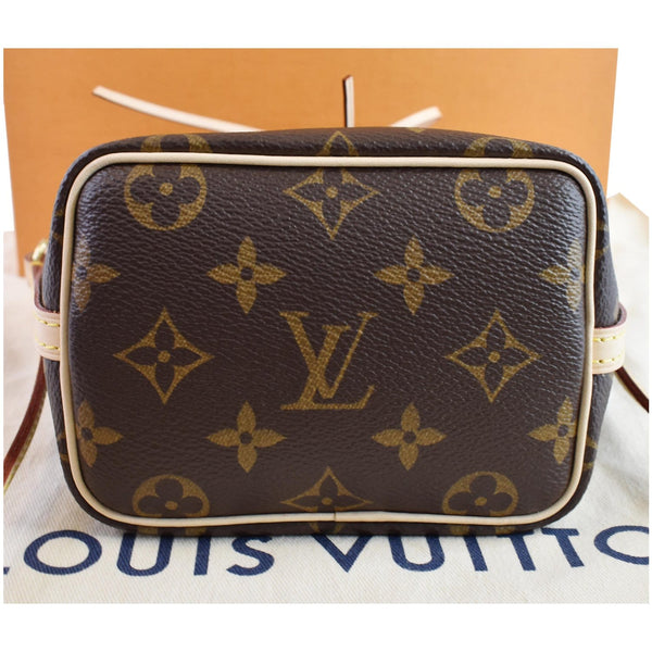LOUIS VUITTON Nano Noe Monogram Canvas Crossbody Bag Brown