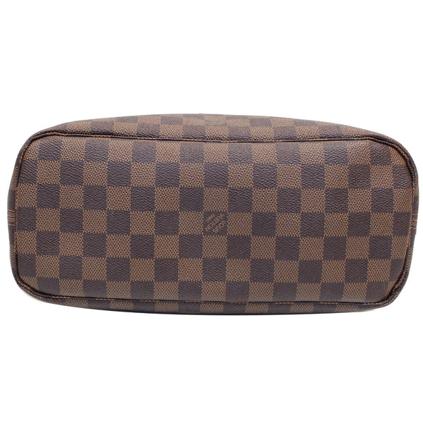 Louis Vuitton Neverfull PM Damier Ebene Tote Bag bottom view