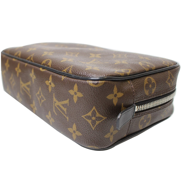 brown LV Monogram Macassar Toilet Pouch GM