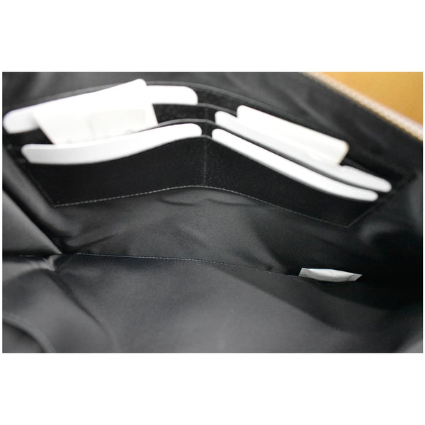 GUCCI Agora Web Leather Pouch Clutch Bag Black 428758