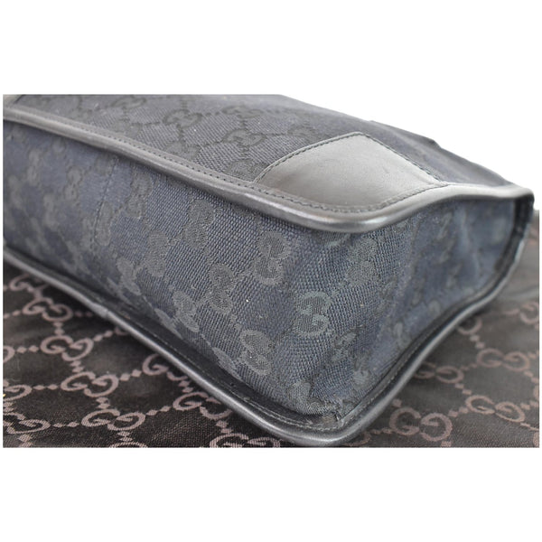 Gucci Micro GG Top Handle Leather Pouch Bag Black