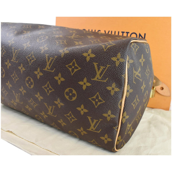 LOUIS VUITTON Speedy 30 Monogram Canvas Shoulder Bag Brown