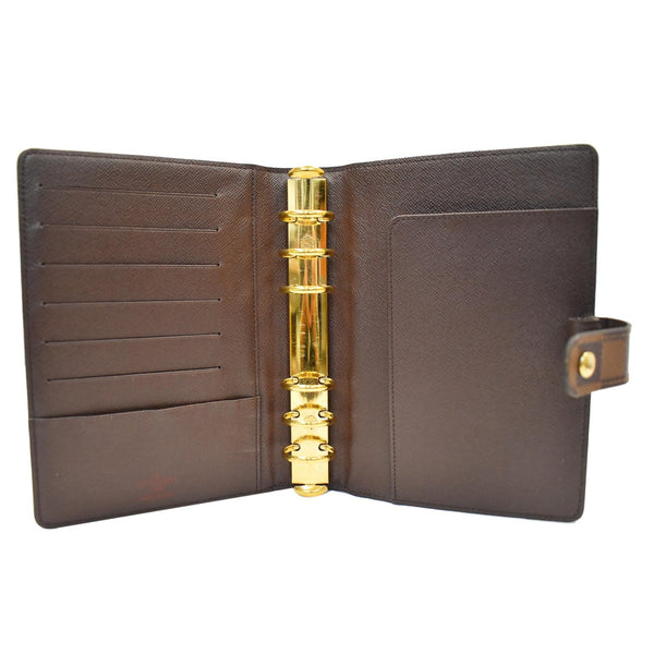 LOUIS VUITTON Agenda MM Damier Ebene Planner Cover Brown