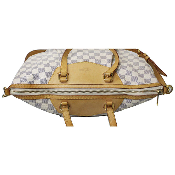 top look LV Siracusa GM Damier Azur Shoulder Handbag