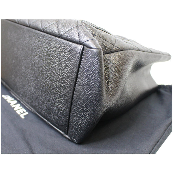 CHANEL Grand Shopping Caviar Leather Tote Bag Black