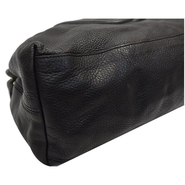 GUCCI Soho Pebbled Leather Chain Shoulder Bag 308982 Black