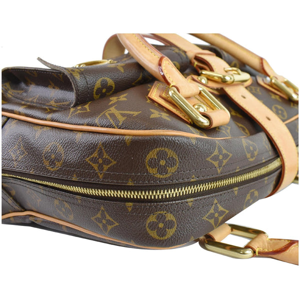 LOUIS VUITTON Manhattan GM Monogram Canvas Satchel Bag Brown