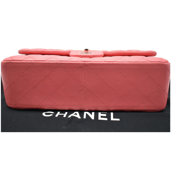 CHANEL Jumbo Double Flap Leather Shoulder Bag Pink