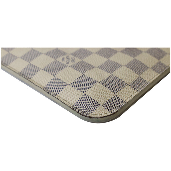 Louis Vuitton Wristlet Damier Azur Neverfull MM Pouch - corner seams