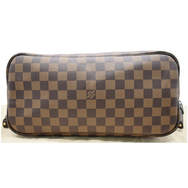 LOUIS VUITTON Neverfull MM Damier Ebene Tote Bag Brown