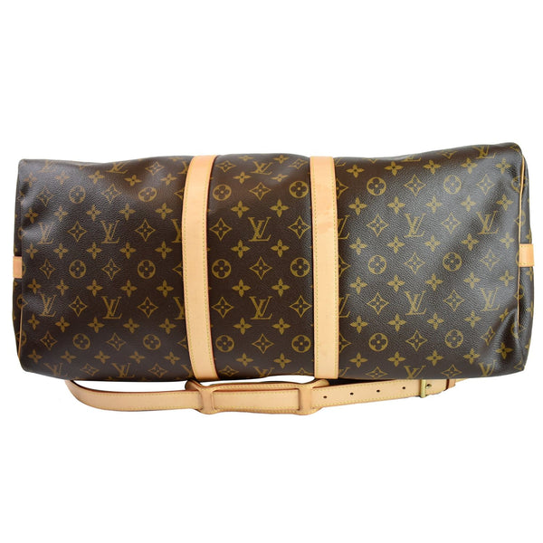 Louis Vuitton Keepall Bandouliere 55 Canvas Travel Bag bottom side preview