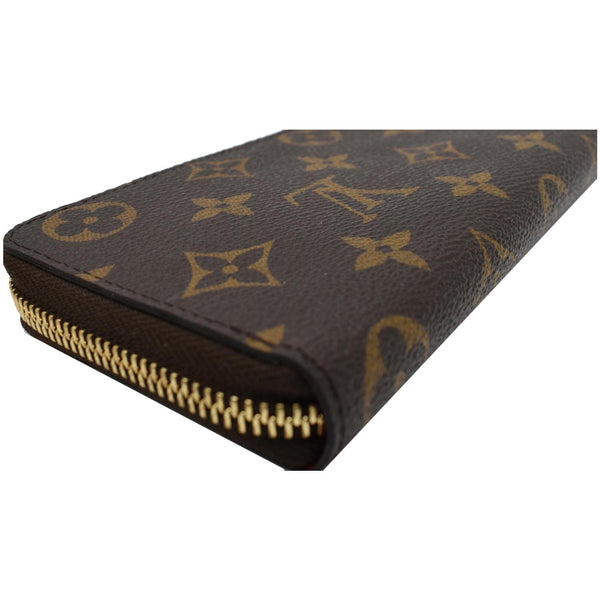 LOUIS VUITTON Clemence Monogram Canvas Zippy Wallet Brown