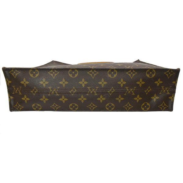 LOUIS VUITTON Sac Plat Monogram Canvas Tote Bag Brown