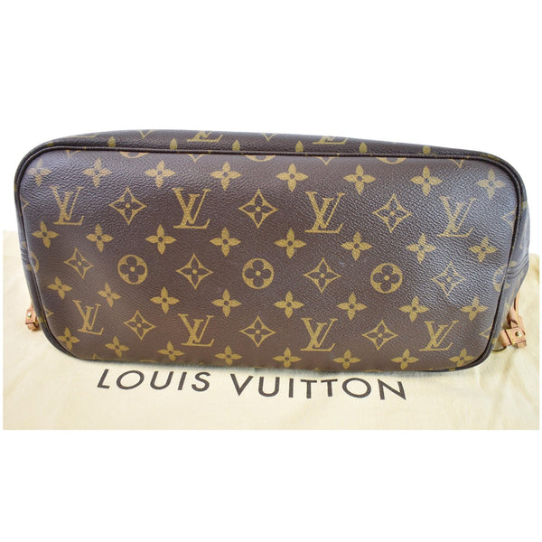 LOUIS VUITTON V Neverfull MM Monogram Canvas Shoulder Bag Brown