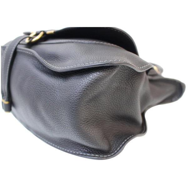 CHLOE Medium Marcie Calfskin Leather Satchel Bag Black