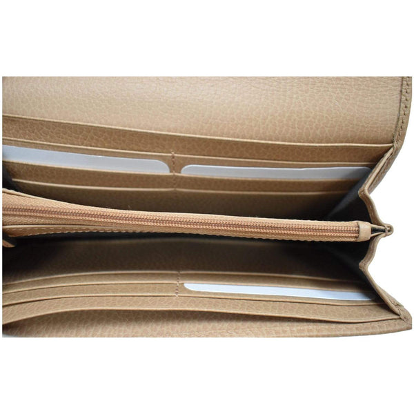 Gucci GG Interlocking Continental Leather Wallet - top opened