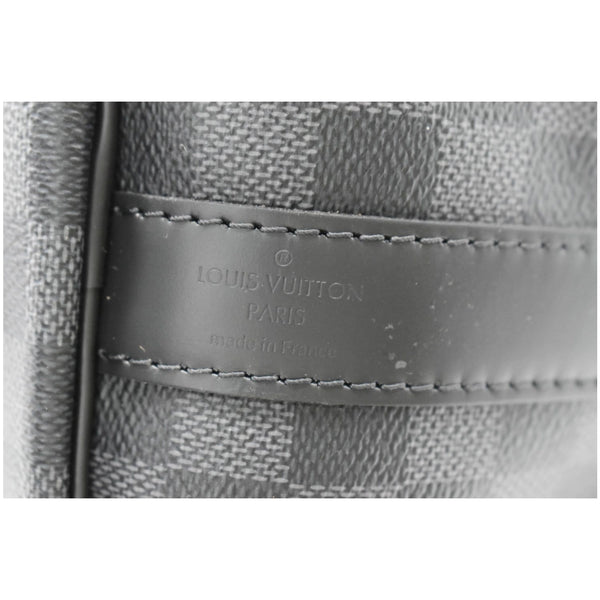 LOUIS VUITTON Keepall Bandouliere 55 Damier Graphite Travel Bag Black