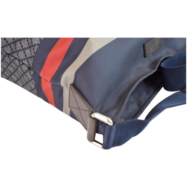 GUCCI Diamante Nylon Crossbody Messenger Bag Blue/Red 270410