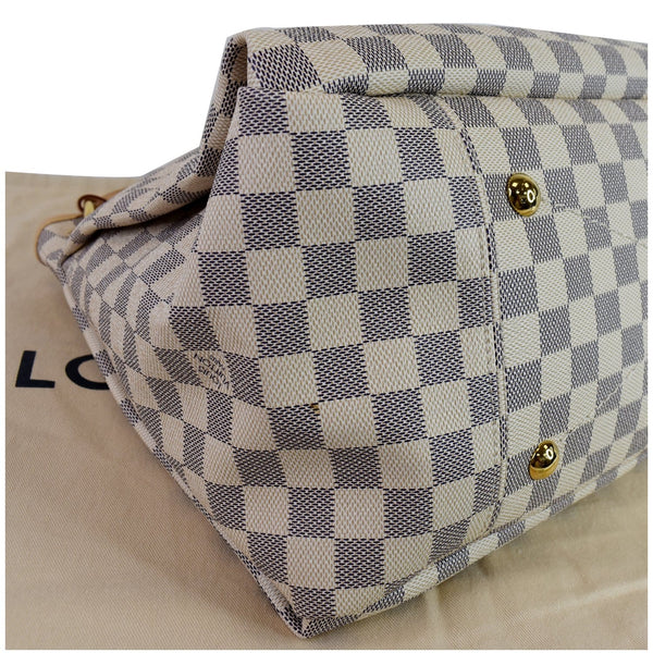 Louis Vuitton Artsy MM Damier Azur Handbag corner view