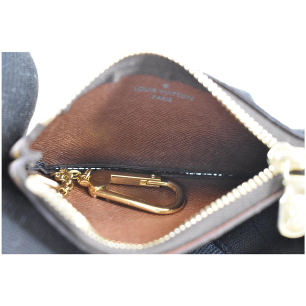 LOUIS VUITTON Pochette Key Cles Monogram Canvas Coin Case Brown