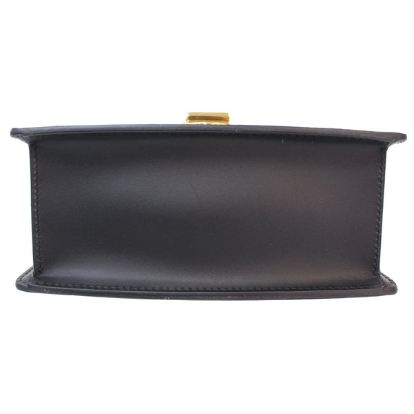 GUCCI Sylvie Mini Leather Crossbody Bag Black 470270