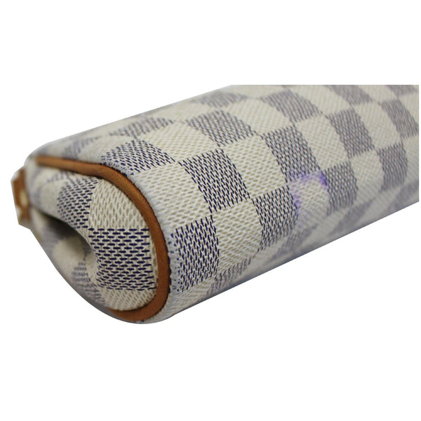 focused LV Pochette Eva Damier Azur Clutch Tote Bag