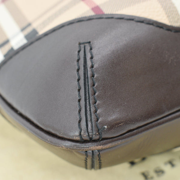 BURBERRY Haymarket Check Canvas Crossbody Bag Beige