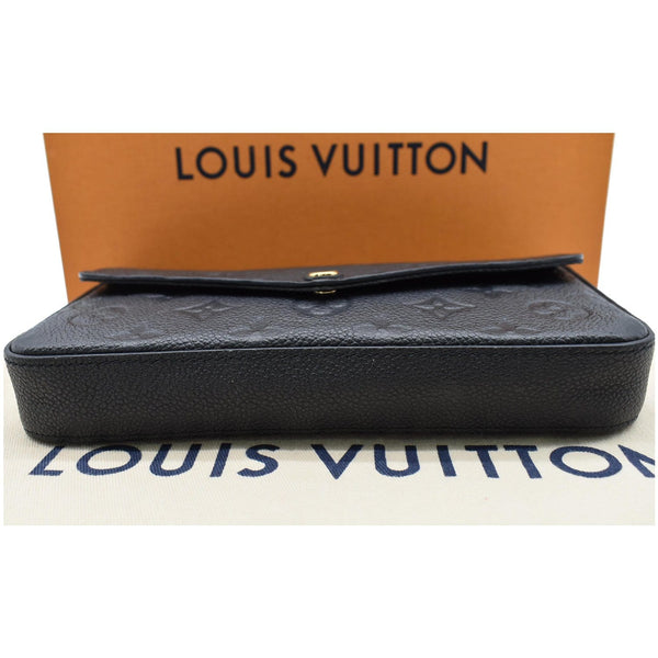 LOUIS VUITTON Felicie Monogram Empreinte Chain Pochette Crossbody Bag Black
