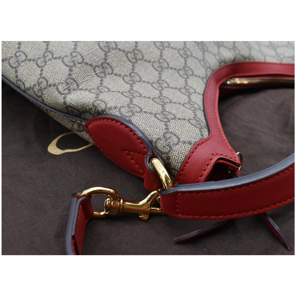 GUCCI Linea A Supreme Coated Canvas Hobo Shoulder Bag Beige 414930