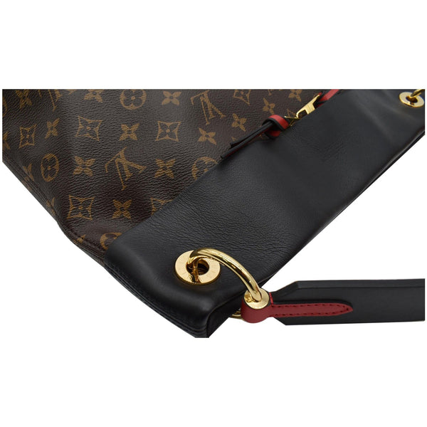 LOUIS VUITTON Tuileries Monogram Canvas Hobo Bag Black