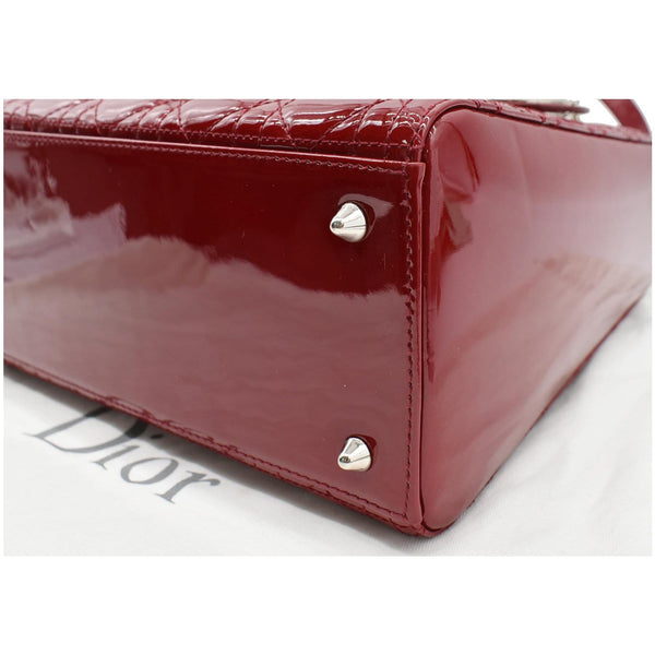 Christian Dior Medium Lady Dior Cannage Patent Leather Bag