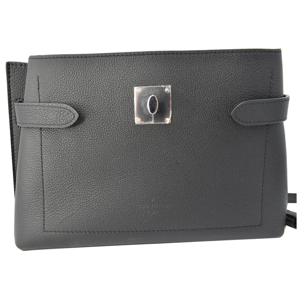 LOUIS VUITTON Lockme Ever BB Pebbled Leather Crossbody Bag Black