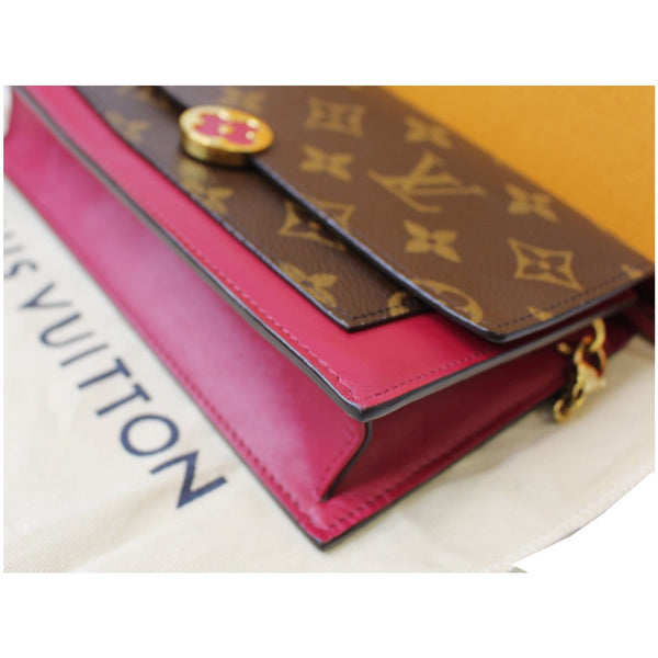 LOUIS VUITTON Monogram Canvas Flore Chain Wallet Fuchsia