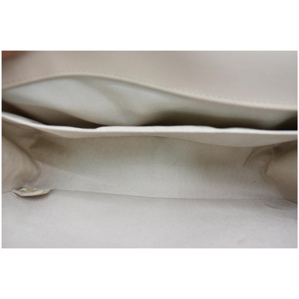 CHANEL Medium Boy Flap Calfskin Leather Shoulder Bag Light Cream