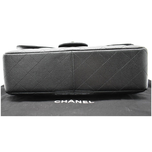 CHANEL Jumbo Classic Single Flap Caviar Leather Shoulder Bag Black