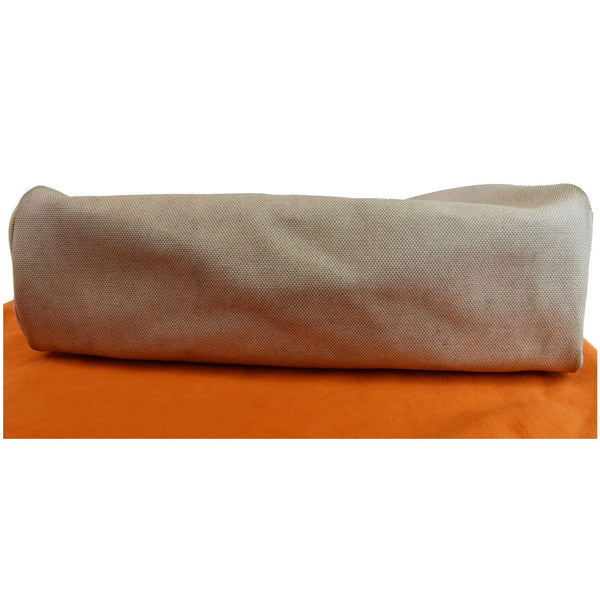 HERMES Herbag Canvas Leather Backpack Bag Beige