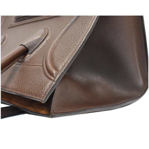 Celine Luggage Phantom Medium Leather Tote Bag corner view