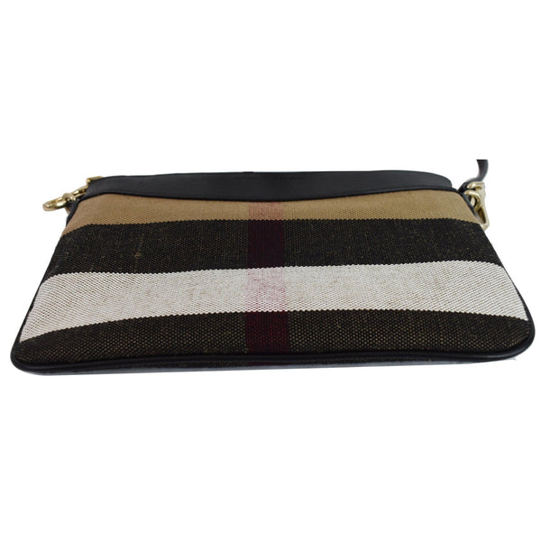 BURBERRY Peyton House Check Canvas Crossbody Bag Black