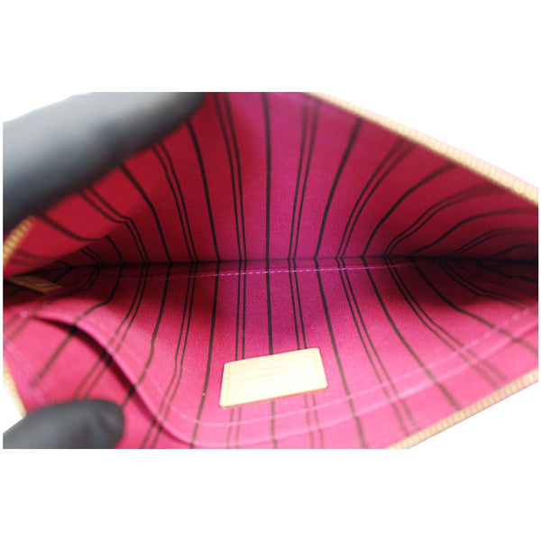 LOUIS VUITTON Pochette Wristlet Pouch Monogram Canvas Neverfull GM Brown