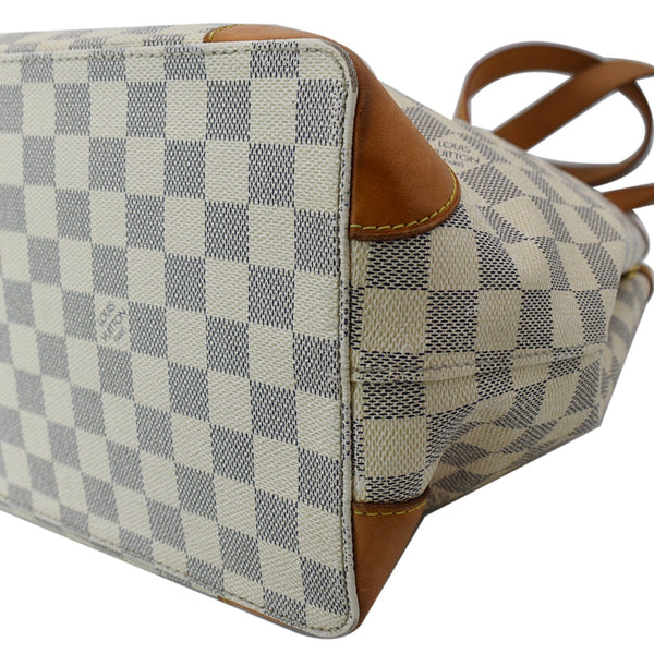 LOUIS VUITTON Hampstead MM Damier Azur Shoulder Bag White