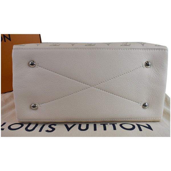 LOUIS VUITTON Carmel Mahina Calf Leather Hobo Bag Cream