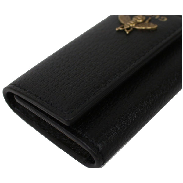 Gucci Animalier Bee Leather Key Case Black - preowned key holder | Shop at DDH