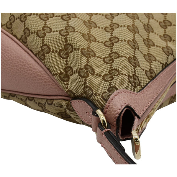 GUCCI Large Bree GG Canvas Hobo Bag Pink 449244