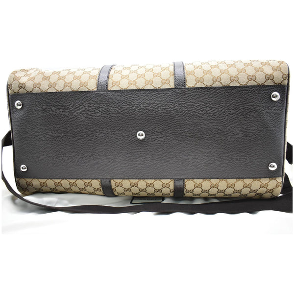 GUCCI Boston GG Monogram Canvas Duffel Travel Bag Beige 610105