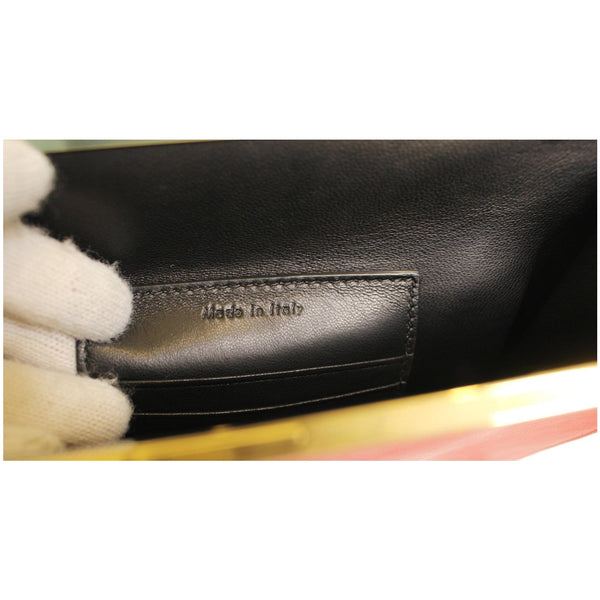 CELINE Mini Clasp Smooth Calfskin Leather Crossbody Bag Red