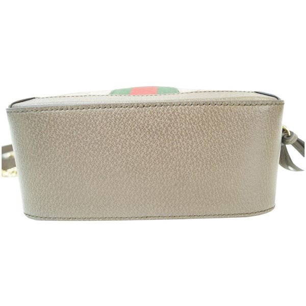 Gucci Ophidia GG Mini Supreme Shoulder Bag bottom beige