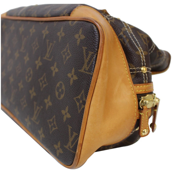 LV Riveting Monogram Canvas Zipper Tote Bag